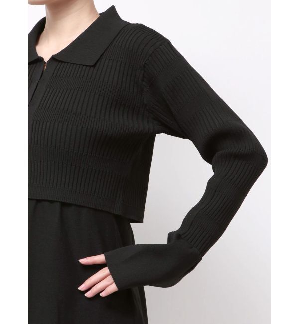 LAGUNAMOON「カラーカーデフォルムニットワンピース」|ワンピース|