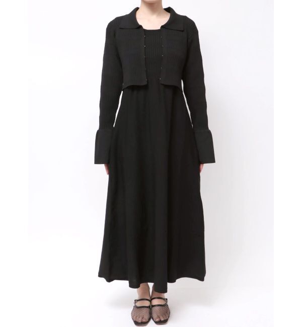 LAGUNAMOON「カラーカーデフォルムニットワンピース」|ワンピース|