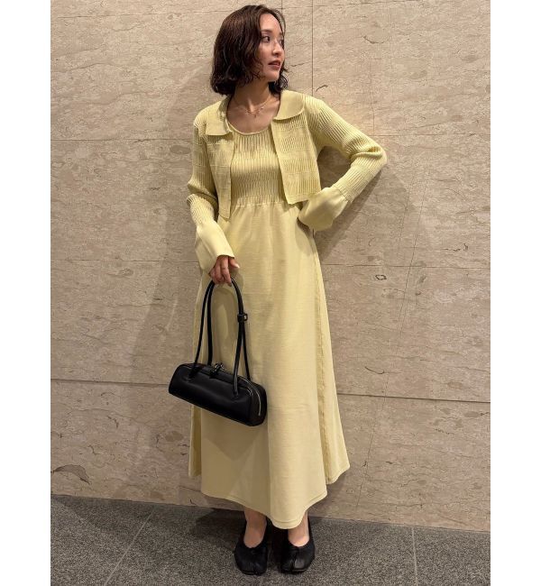 LAGUNAMOON「カラーカーデフォルムニットワンピース」|ワンピース|