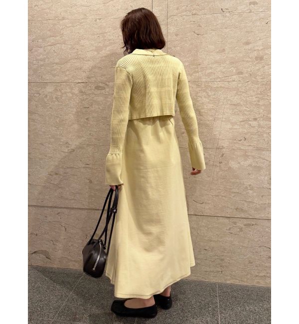 LAGUNAMOON「カラーカーデフォルムニットワンピース」|ワンピース|