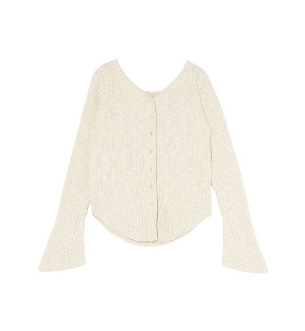 LAGUNAMOON「ボタンデザインニットカーデプルオーバー」|ニット・セーター|