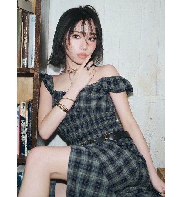 EVRIS「2WAYティアードチェックロングワンピース」|ワンピース|