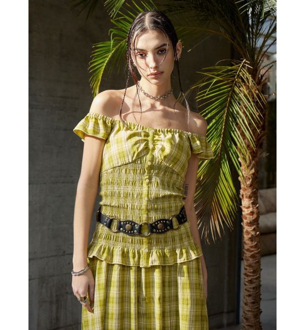 EVRIS「2WAYティアードチェックロングワンピース」|ワンピース|