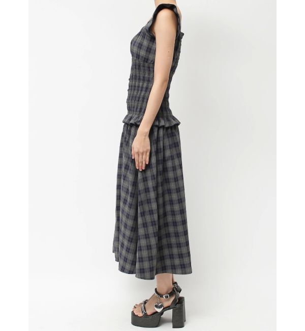 EVRIS「2WAYティアードチェックロングワンピース」|ワンピース|