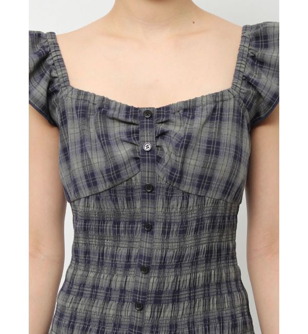 EVRIS「2WAYティアードチェックロングワンピース」|ワンピース|