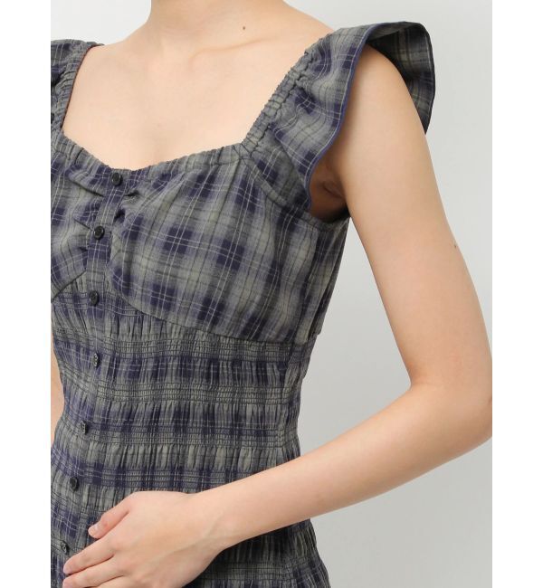 EVRIS「2WAYティアードチェックロングワンピース」|ワンピース|