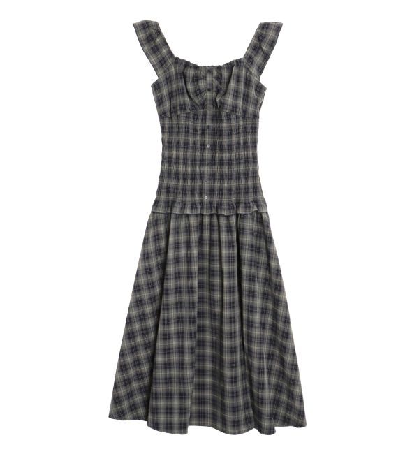 EVRIS「2WAYティアードチェックロングワンピース」|ワンピース|
