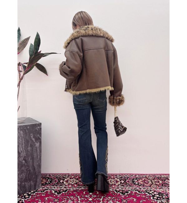 EVRIS「ウエスタンデザインフレアデニムパンツ」|デニム|