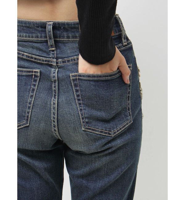 EVRIS「ウエスタンデザインフレアデニムパンツ」|デニム|