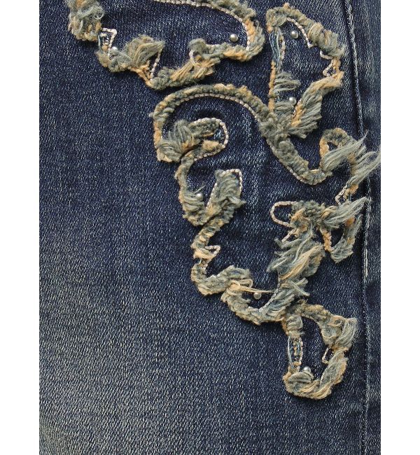 EVRIS「ウエスタンデザインフレアデニムパンツ」|デニム|