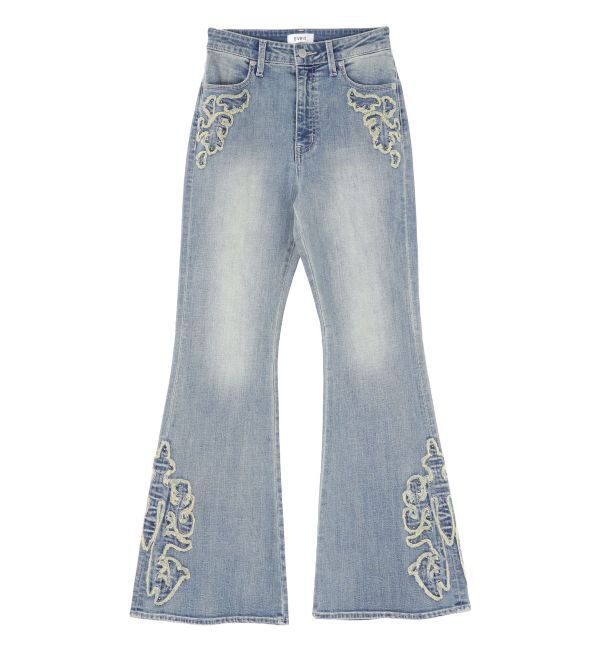 EVRIS「ウエスタンデザインフレアデニムパンツ」|デニム|