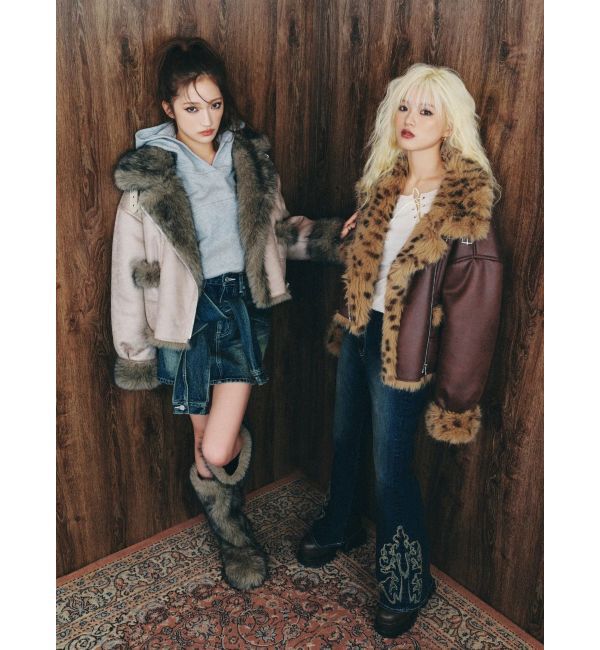 EVRIS「ウエスタンデザインフレアデニムパンツ」|デニム|