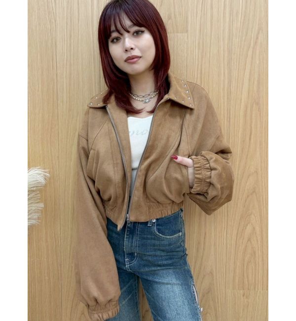 EVRIS「フェイクスウェードボリュームショートブルゾン【セットアップ着用可能】」|ブルゾン・スタジャン|