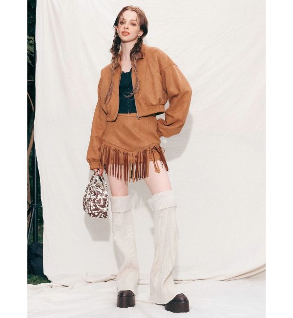 EVRIS「フェイクスウェードボリュームショートブルゾン【セットアップ着用可能】」|ブルゾン・スタジャン|