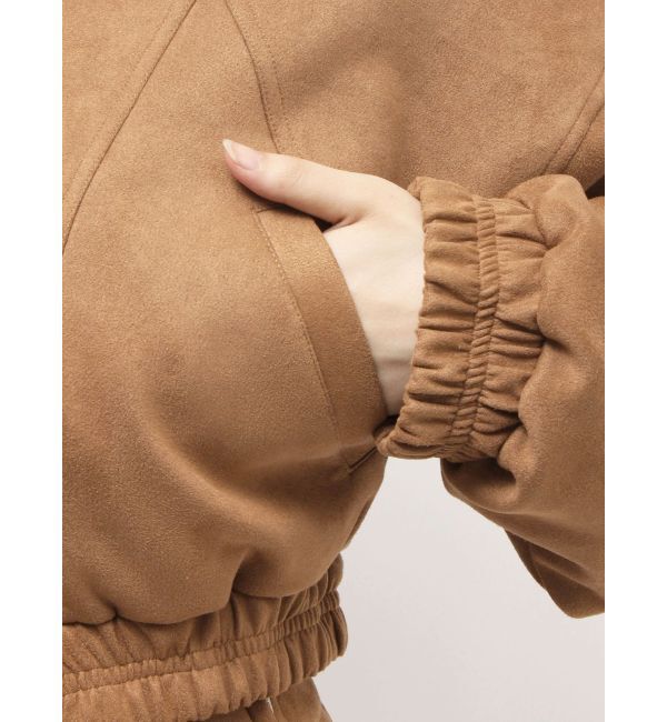 EVRIS「フェイクスウェードボリュームショートブルゾン【セットアップ着用可能】」|ブルゾン・スタジャン|