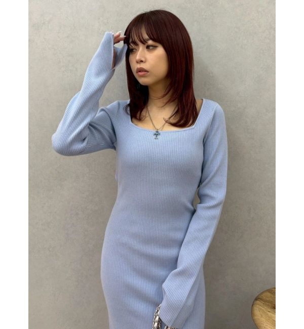 EVRIS「バックリボンロングニットワンピース」|ワンピース|
