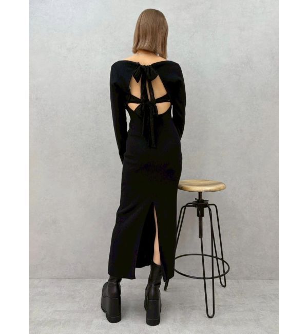 EVRIS「バックリボンロングニットワンピース」|ワンピース|