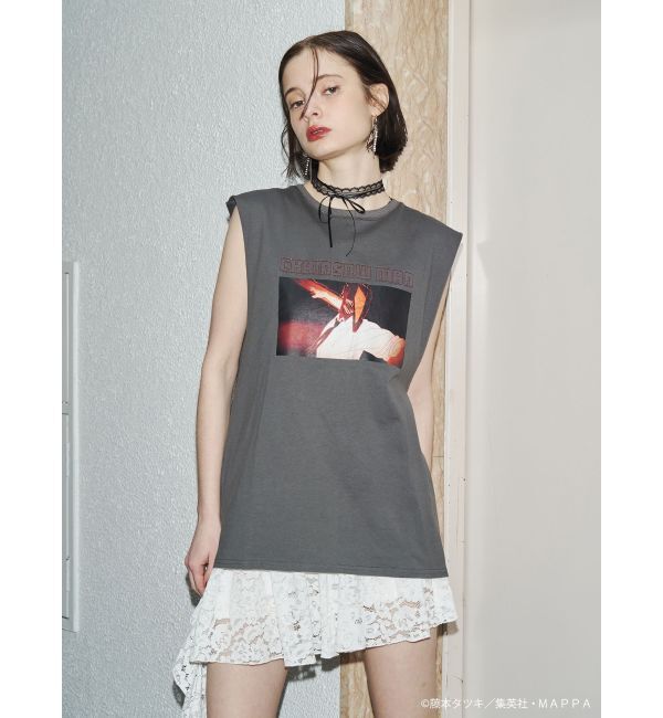 jouetie「【TVアニメ『チェンソーマン』】ノースリーブBIGTシャツ」|Tシャツ・カットソー|ブラック