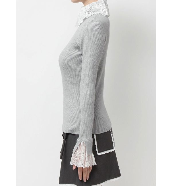 merry jenny「レースリブニット」|ニット・セーター|