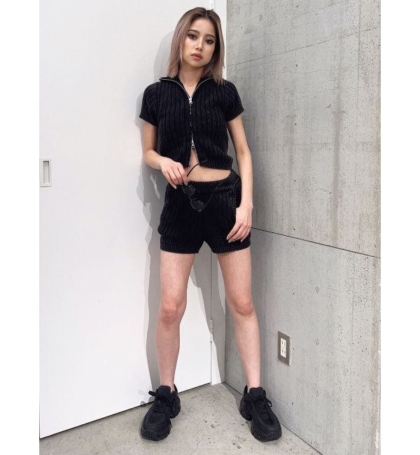 GYDA「W ZIPブリーチワイドリブニットトップス【SETUP着用可】」|ニット・セーター|