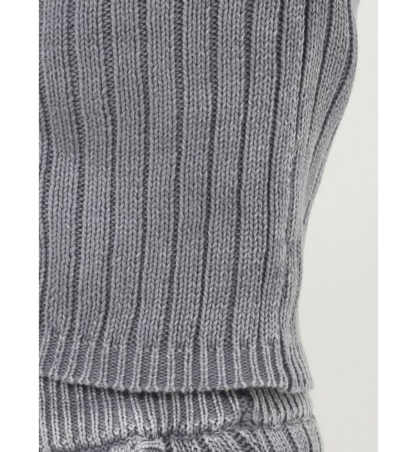 GYDA「W ZIPブリーチワイドリブニットトップス【SETUP着用可】」|ニット・セーター|