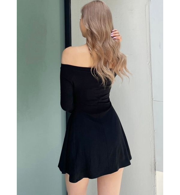 GYDA「オフショルフレアワンピース」|ワンピース|