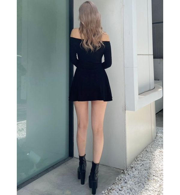 GYDA「オフショルフレアワンピース」|ワンピース|