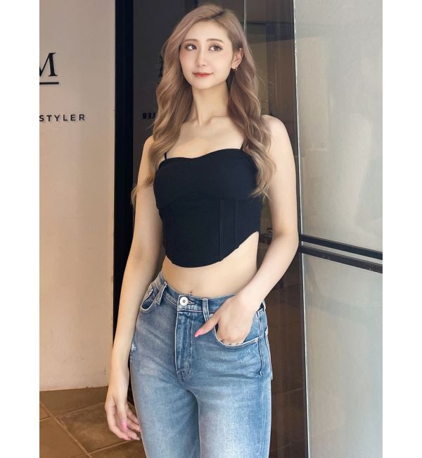 GYDA「コルセットデザインテレコビスチェ」|キャミソール|