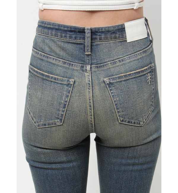 GYDA「ハイウエストTIERED FRINGEフレアデニムパンツ」|デニム|