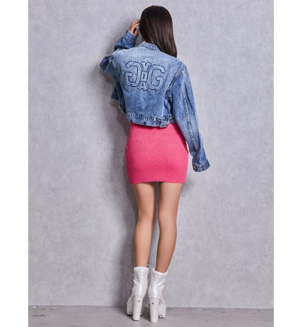 GYDA「Symmetry GYDA EMBOSSノーカラーデニムショートブルゾン」|その他|