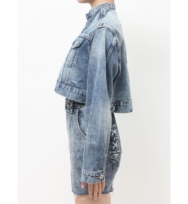 GYDA「Symmetry GYDA EMBOSSノーカラーデニムショートブルゾン」|その他|