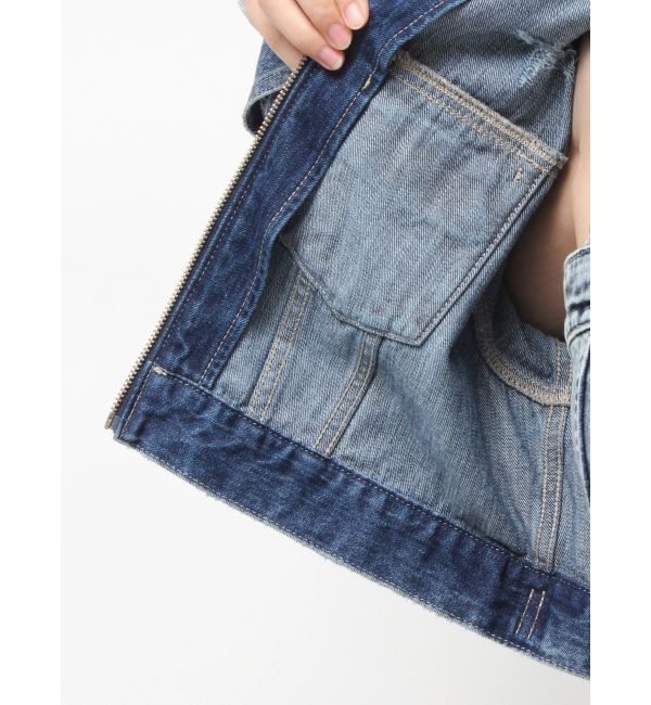 GYDA「Symmetry GYDA EMBOSSノーカラーデニムショートブルゾン」|その他|