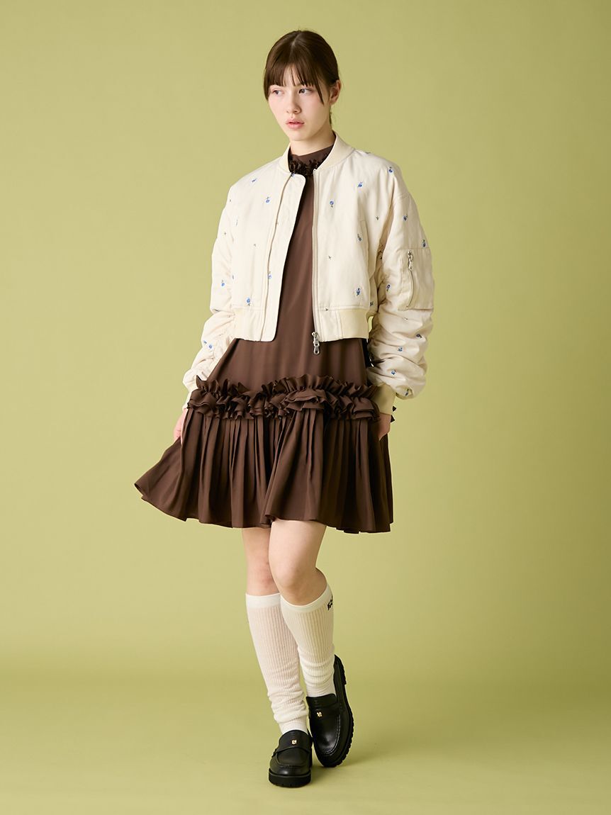 FURFUR「【WEB・一部店舗限定カラー】フラワー刺繍MA-1」|ブルゾン・スタジャン|