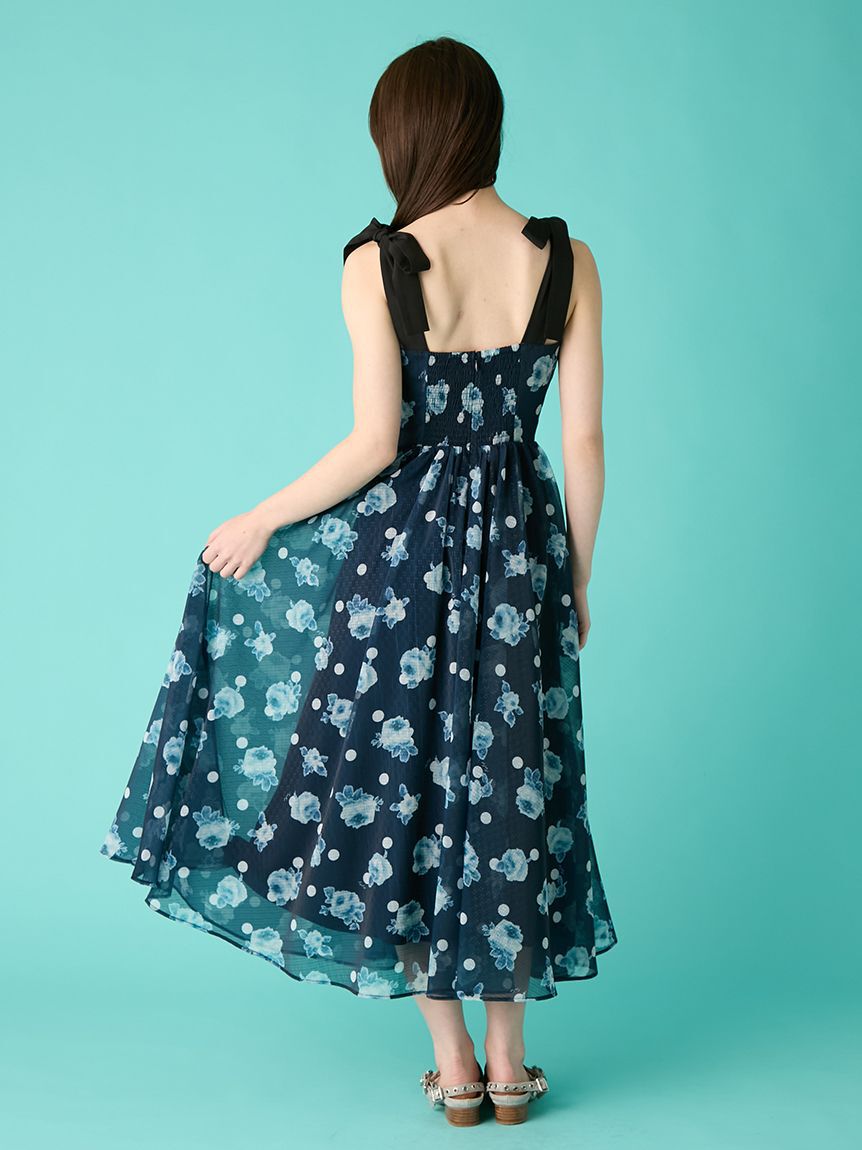 FURFUR「ぼかしフラワープリントワンピース」|ワンピース|