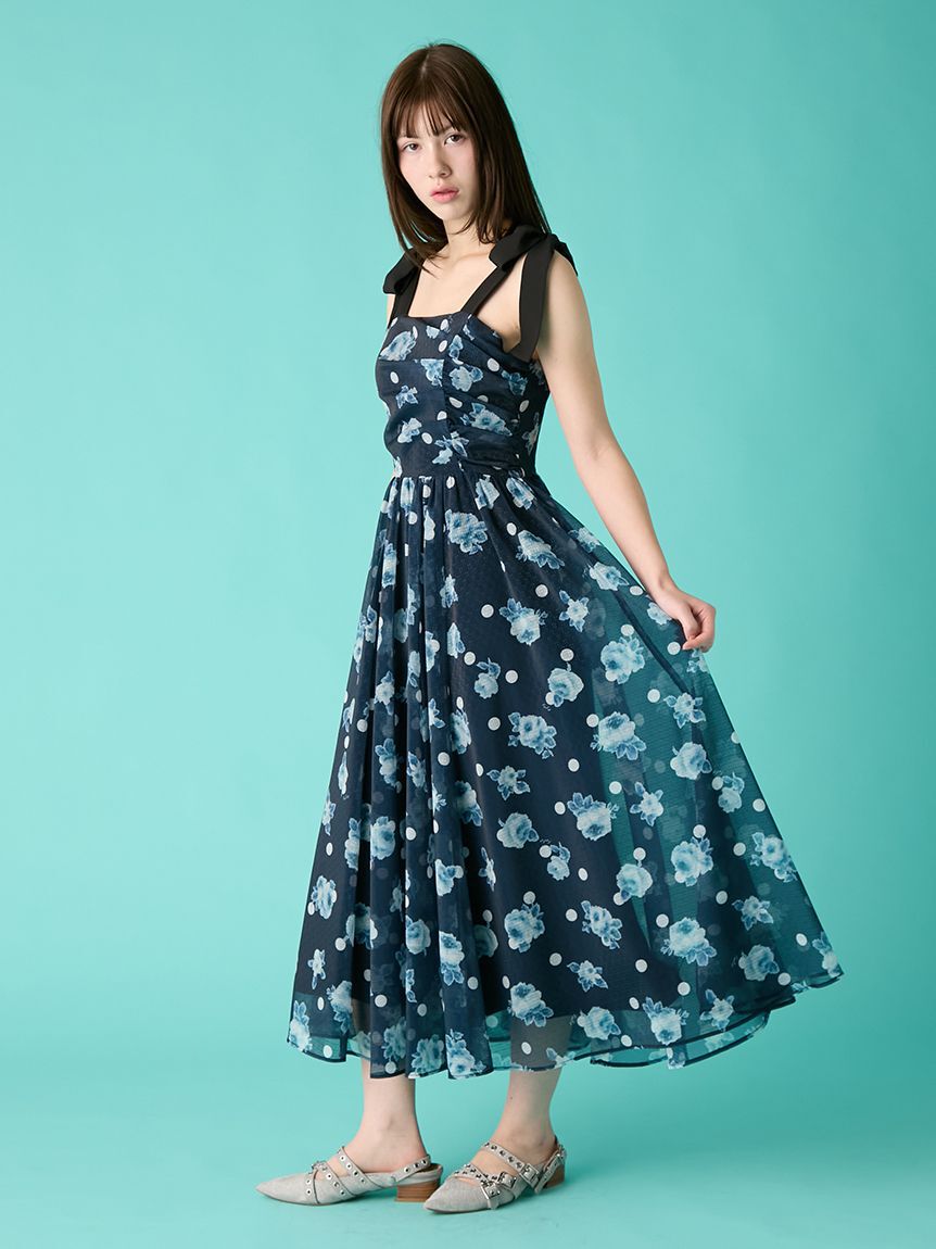 FURFUR「ぼかしフラワープリントワンピース」|ワンピース|