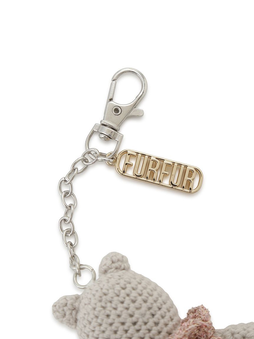 FURFUR「プリマキャットモチーフクロシェチャーム」|キーケース|