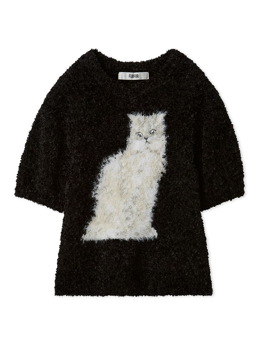 FURFUR「キャットモチーフジャガードニットトップス」|ニット・セーター|