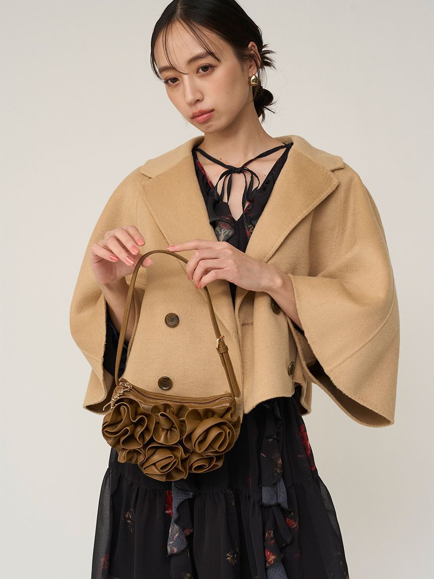 SNIDEL「リバーポンチョショートコート」|ピーコート|