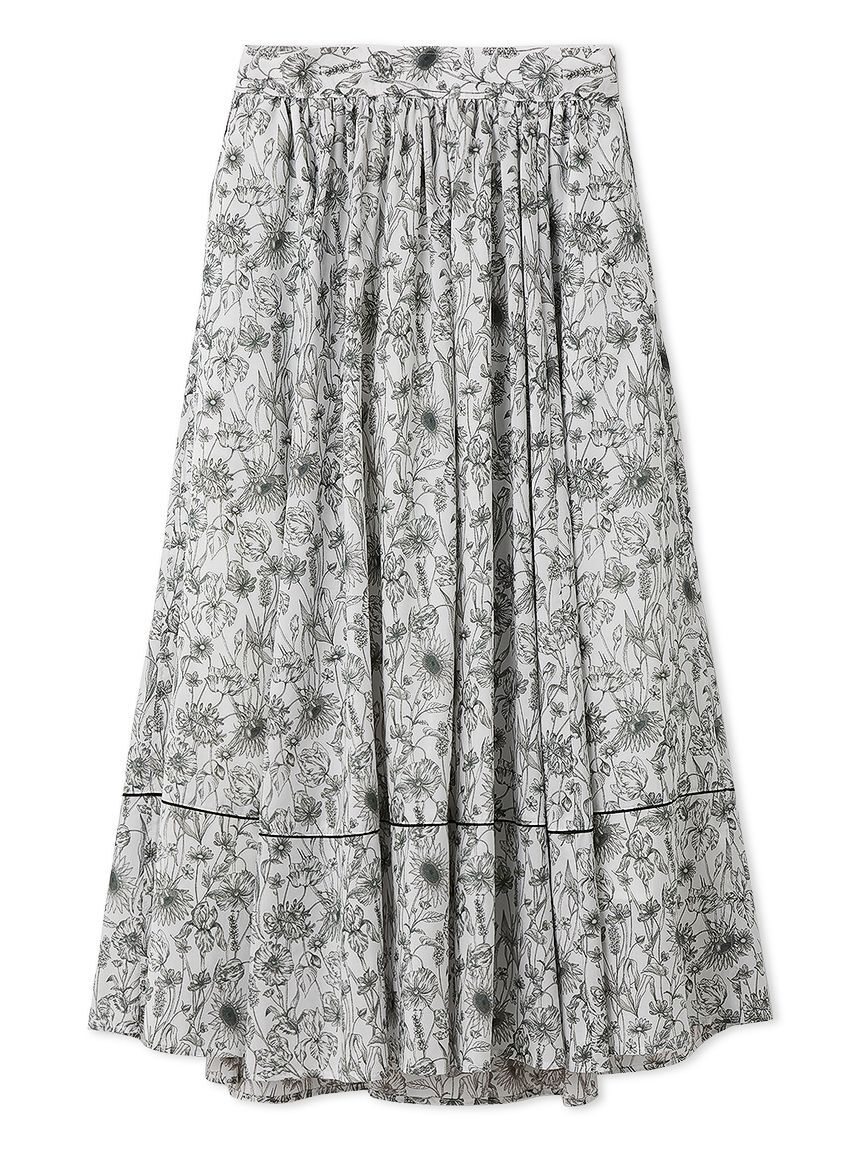 FRAY I.D「【FRAY I.D MADE WITH LIBERTY FABRIC】ギャザーフレアスカート／ウォッシャブル」|スカート|IVR