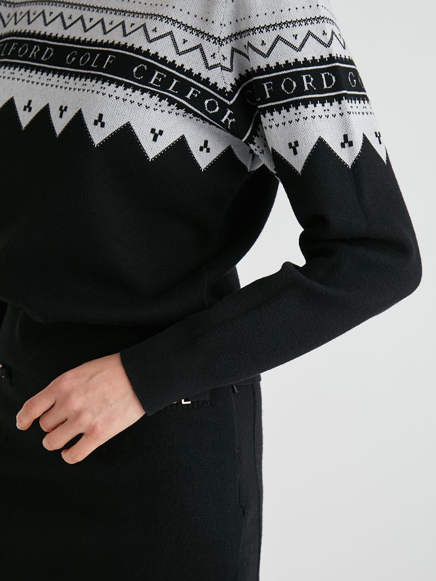 CELFORD「【CELFORD GOLF】　ロゴジャガードニットプルオーバー」|その他|