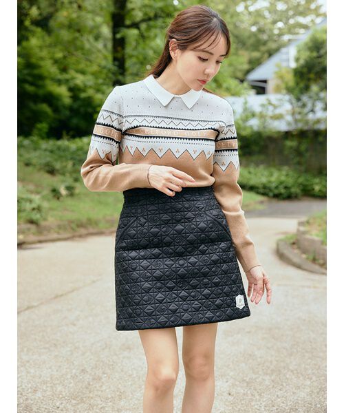CELFORD「【CELFORD GOLF】　リバーシブル中綿スカート」|スカート|BLK
