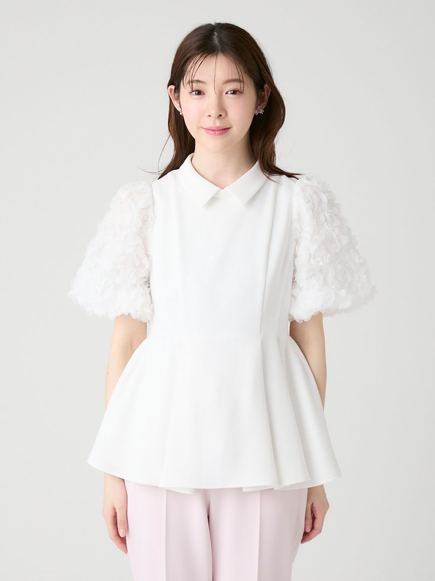 CELFORD「襟付きデザインスリーブブラウス」|シャツ・ブラウス|