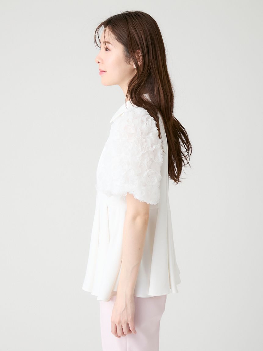 CELFORD「襟付きデザインスリーブブラウス」|シャツ・ブラウス|