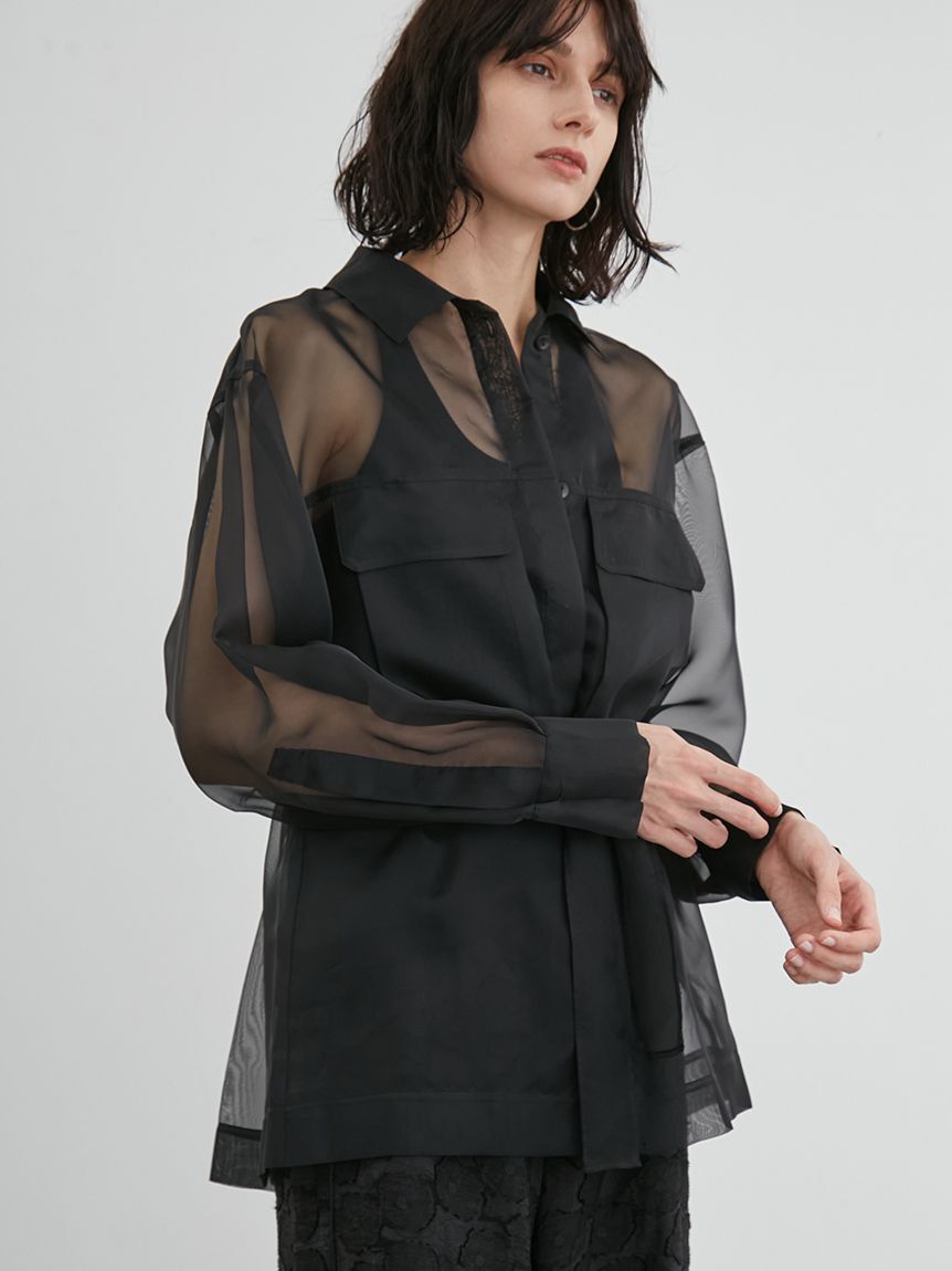 styling/「オーガンザミリタリーシャツ」|シャツ・ブラウス|