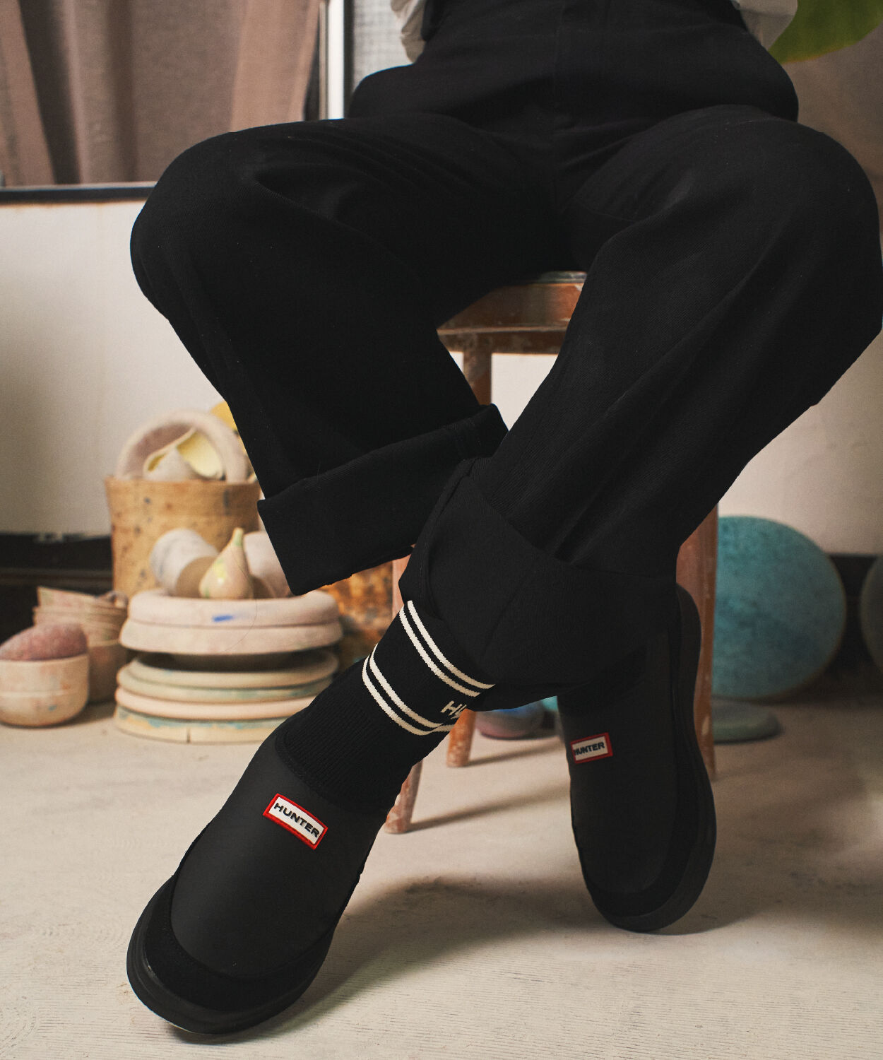 HUNTER「ユニセックス イン/アウト ハンター ニッテッド ソック スリッパ」|スニーカー|