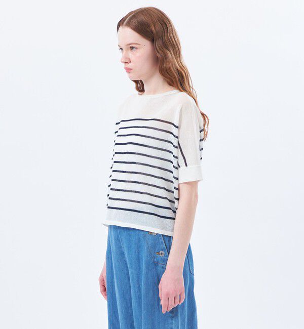 MACKINTOSH PHILOSOPHY「シアーボーダーワイドニット」|ニット・セーター|