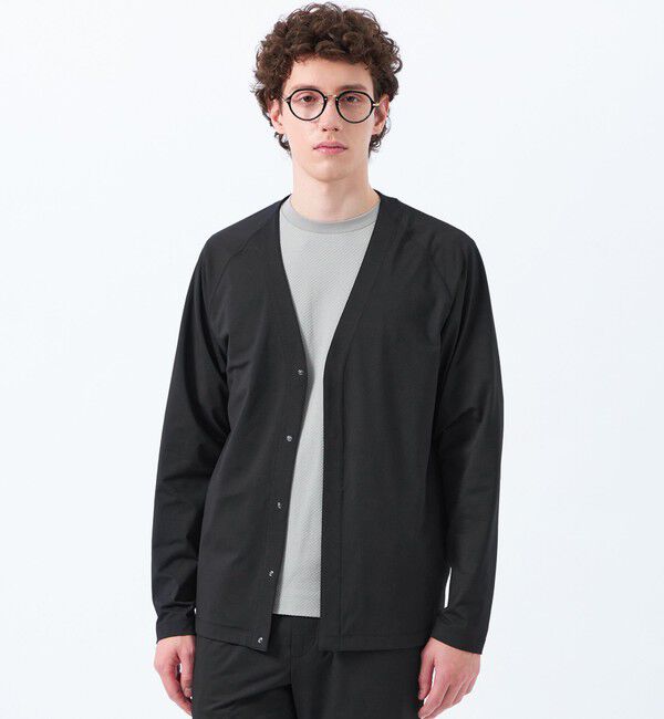 MACKINTOSH PHILOSOPHY「ドライフラットストレッチ ハイパーストレッチメッシュ カーディガン」|ブルゾン・スタジャン|ブラック
