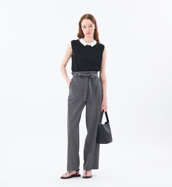 MACKINTOSH PHILOSOPHY「【Bi-color Knit Polo（バイカラーニットポロ）】ノースリーブ」|ニット・セーター|