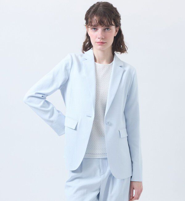 MACKINTOSH PHILOSOPHY「【MP STANDARD JACKET】DRY OXFORD製」|テーラードジャケット|ライトブルー
