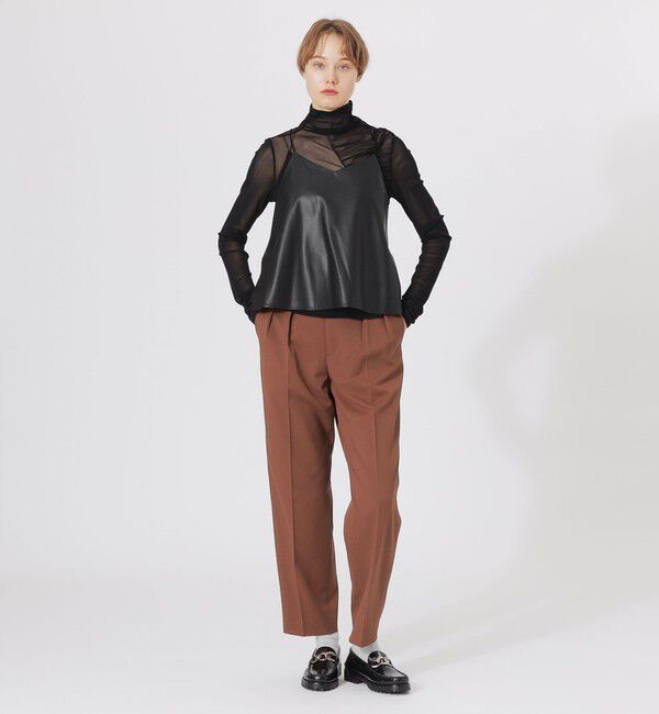  「シンセティックレザーキャミソール」|キャミソール|